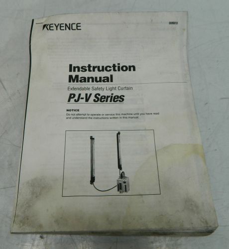 Keyence Extendable Safety Light Curtain PJ-V Series Instruction Manual, 96M0810