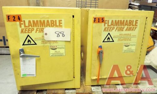 (2) eagle 4 gal flammable storage cabinets 21910 for sale