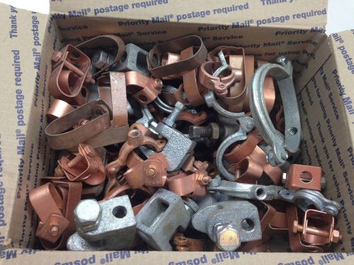 Mix pipe clamp lot of 100 pcs - split ring hanger b-line 3/4&#034; 2 1/4&#034; 2&#034; 1 1/4&#034;  for sale