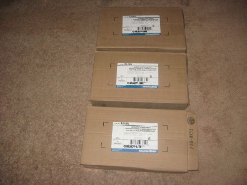 Lot of 3 new thomas &amp; betts ready - lite aluminum pictogram led exit signs ra1wu for sale