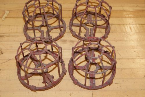 Vintage lot of 4 fire sprinkler head guard cage covers 4-1/4&#034; dia x 3&#034; t for sale