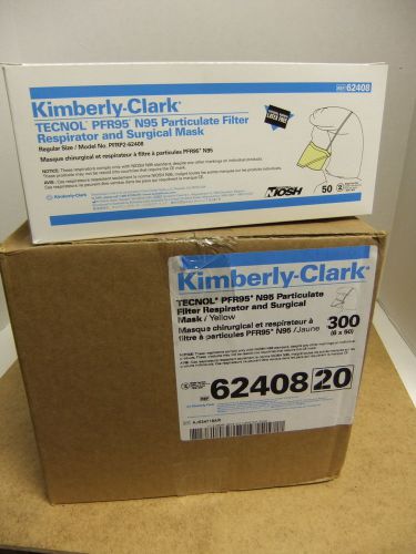 300 yellow kimberly-clark tecnol pfr95 n95 filter respirator dust surgical masks for sale