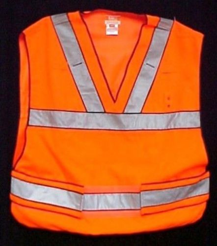 511 Tactical Orange Reflective Safety Vest Large New