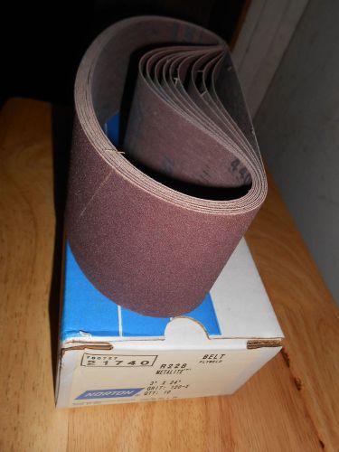 Lot of 6 norton 3 x 24&#034; abrasive cloth sanding belts 60  and 120 grits for sale