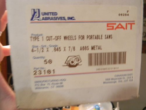 50 type 1 Cut-off wheels for portable saws 4&#034; grinders