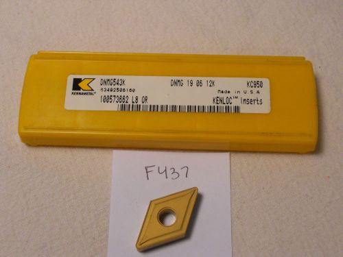 5 new kennametal dnmg 543k carbide inserts. grade: kc950. usa made  {f437} for sale