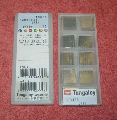 Tungaloy   ceramic inserts   sngn 432   grade  lx11  sealed  pack of  10 for sale