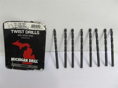 Michigan Drill 300F High Speed Steel - Size F - Fast Spiral - 8 each