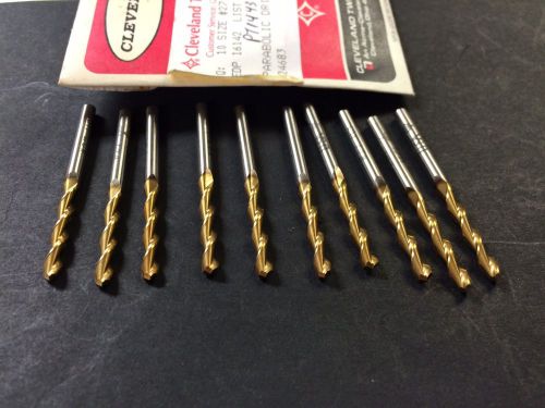Cleveland 16142  2165tn  no.27 (.1440) screw machine, parabolic drills lot of 10 for sale