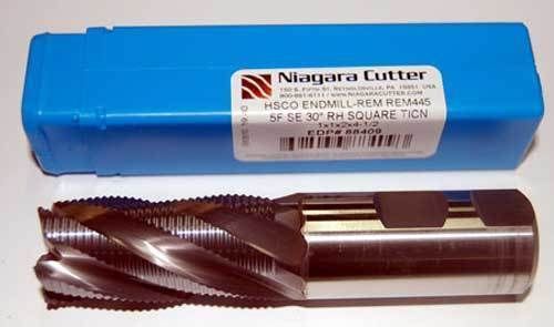 Niagara 1&#034;  M42-8% Cobalt Fine-Pitch Roughing CNC End Mill-TiCN Coated