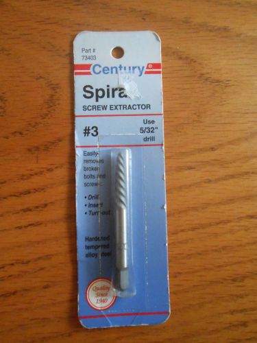 Century Spiral Screw Extractor #3 New in package!