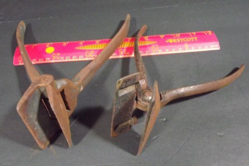 2-old vintage fairmont tongs, sheet metal tools for a tinsmith or blacksmith for sale