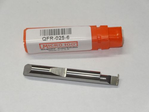 MICRO 100 QFR-025-6 Quick Change Carbide Full Radius Grooving Boring Tool Holder