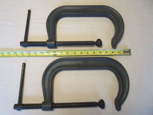 Wilton 408 c-clamps (2pcs)  8-1/4&#034; opening x 5&#034; throat depth - black oxide for sale