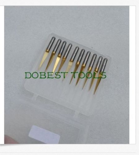 10pcs tianiom coated carbide pcb engraving cnc router bits 10degree 0.5mm for sale