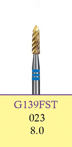 Dental Lab Carbide Cutters-HP Shank(44.5 mm)-G139FST/023(8331)-Cross Cut(2 Burs)