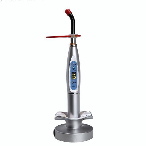 Dentist Dental 5W Wireless Cordless LED Cure Curing Light Lamp 1500mw #F Silver