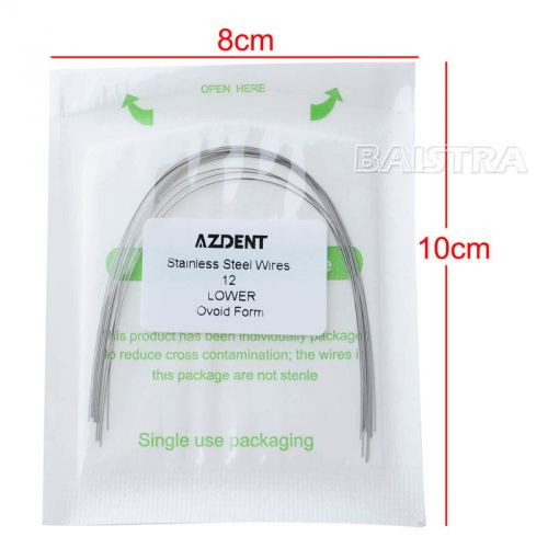 10pcs/Pack Dental Orthodontic Stainless Steel Round Oval Arch Wires 012 lower