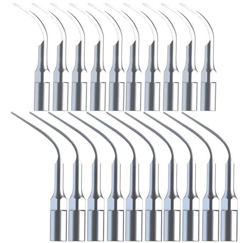 10 x dental ultrasonic piezo scaler perio tips pd1+10 x pd3 tips fit dte satelec for sale