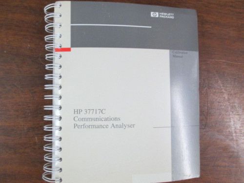 HP Calibration Manual 37717C Communications Performance Analyzer