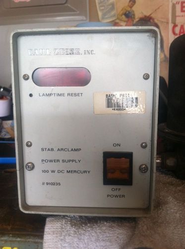 Carl Ziess Arclamp Power Supply 100 W Dc Mercury 910235
