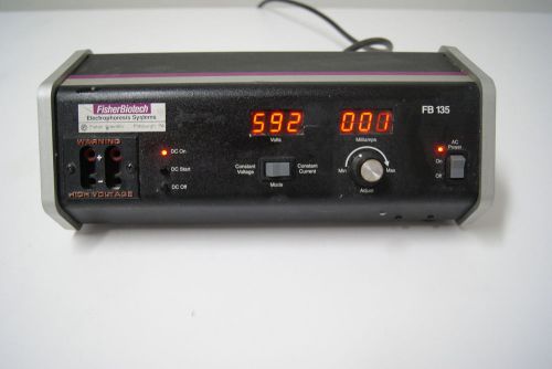 Used fisher biotech electrophoresis fb135 power supply, digital readout, w/warra for sale