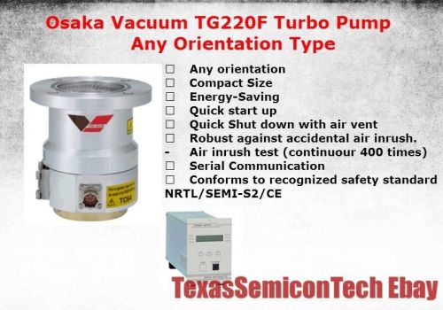 Osaka vacuum tg220f any orientation type turbomolecular turbo pump complete set for sale