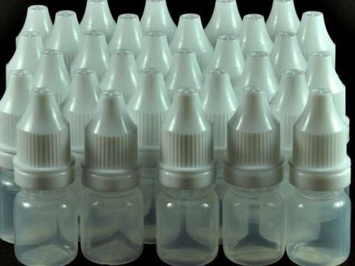 SET 30 Empty Squeezable Plastic Dropper Bottles 10ml