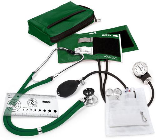 Aneroid sphygmomanometer / sprague - rappaport nurse kit in hunter green for sale