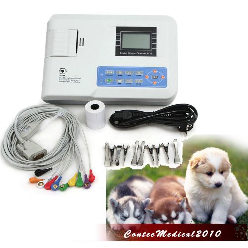 Vet single channel 1ch ecg ekg electrocardiograph gilding snap veterinary animal for sale