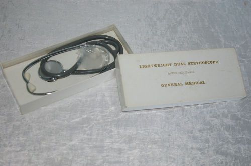 Vintage Lightweight Dual Stethoscope Model No. 12-413 Medical Instrument