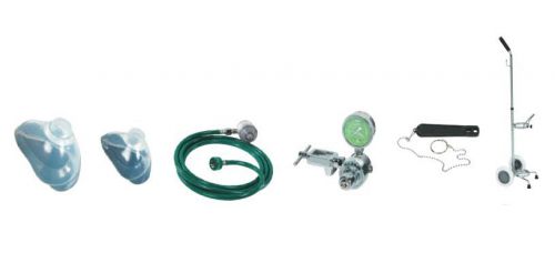 Belmed emergency demand valve resuscitator kit portable system w/ e type cart for sale