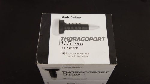 AutoSuture 179303 Thoracoport 11.5mm Trocar w/Nonconductive Sleeve ~ Box of 12