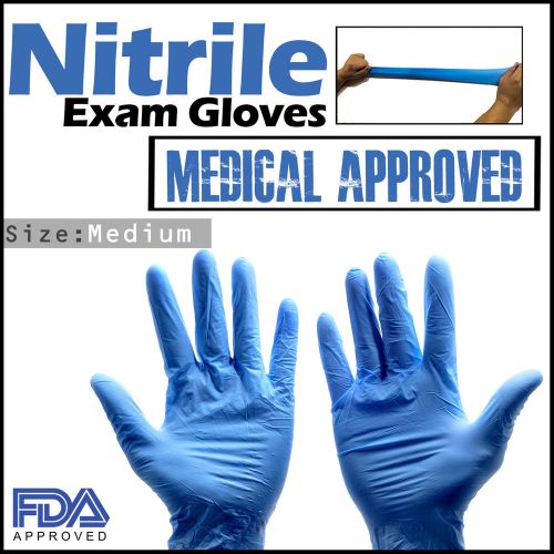 1000 / case MEDIUM Nitrile Disposable Gloves Powder Free (Non Latex Vinyl)