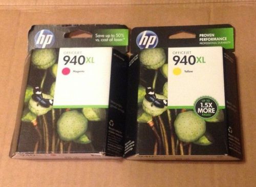 Gen. HP  940XL C4908AN &amp; C4909AN  Lot of 2 New Sealed