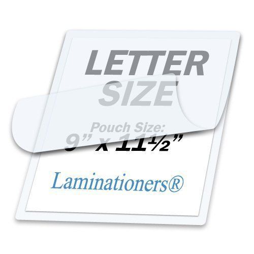 5 Mil Clear Letter Size Thermal Laminating Pouches 9 X 11.5 Qty 100 Hot Glossy T