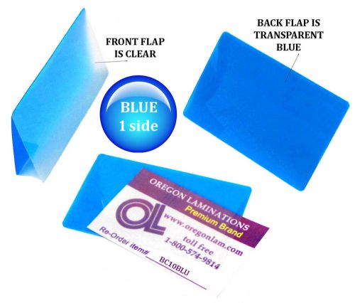 Qty 300 Blue/Clear Business Card Laminating Pouches 2-1/4 x 3-3/4 by LAM-IT-ALL