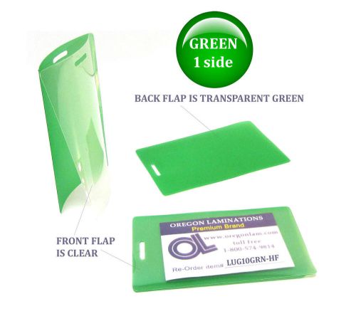 Green/Clear Luggage Tag Laminating Pouches 2-1/2 x 4-1/4 Qty 50