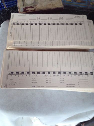 Time Clock Punch Cards, 200 Cards Form 422, Time Clock Sales &amp; Service
