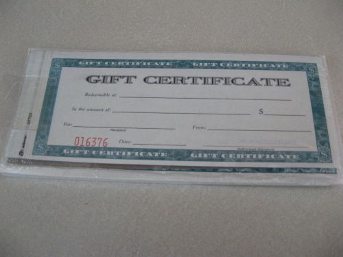 Adams 25 Gift Certificate &amp; Envelopes - GFTC2 - Lot of 3
