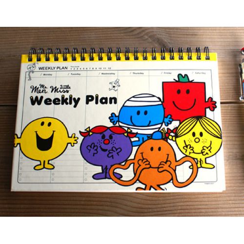 Mr. Men Weekly Planer Diary Scheduler _ Yellow Friend