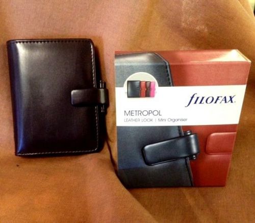 Filofax &#034;metropol&#034; leather look mini organizer~new in box &amp; discontinued for sale
