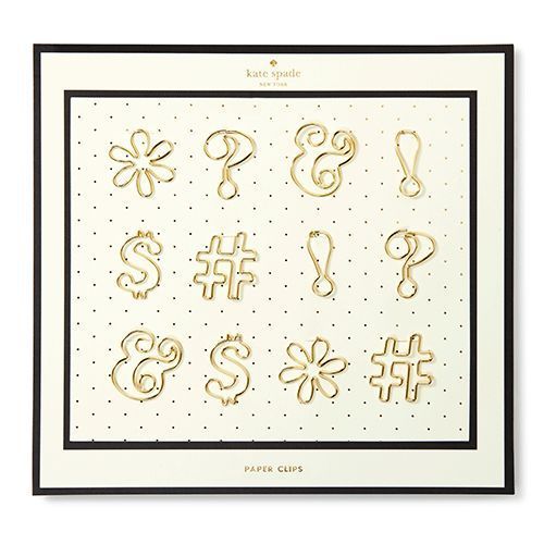 Kate Spade New York Office Collection Designer Paper Clips &#039;Expletives&#039; 2014