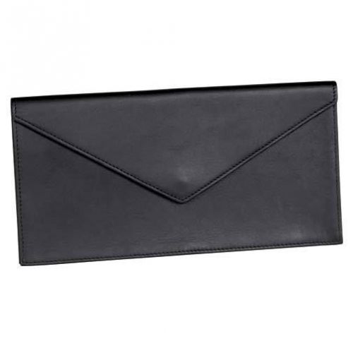 Royce Leather Legal Document Envelope, Top Grain Nappa Leather, Black