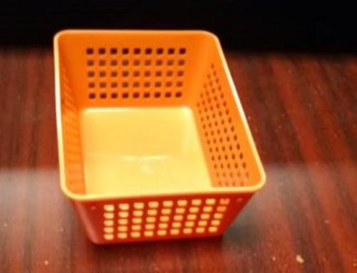 YBM Home Classic Multiuse Basket Orange 5 1/2 x 10 x 14 1184 for home or Office