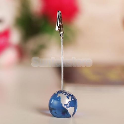 Earth globe shape base memo holder paper photo picture recipe cards note clip for sale