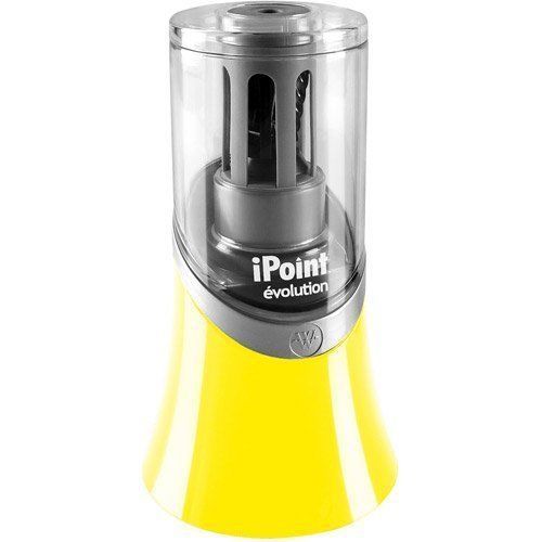 Westcott iPoint Titanium Battery Pencil Sharpener, Yellow