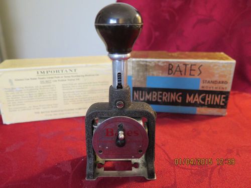 Vintage BATES Numbering Machine Standard Movement Stamp