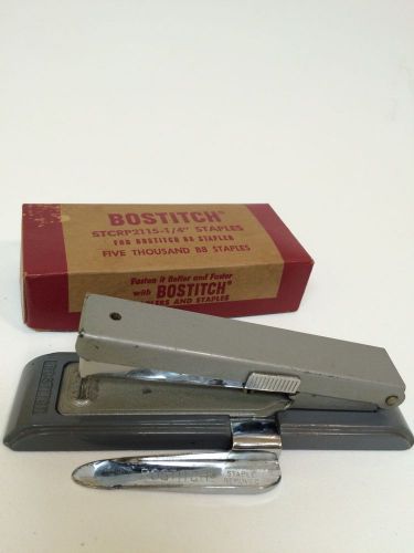 VINTAGE BOSTITCH STAPLER WITH STAND AND B8 STAPLES 