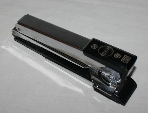 Vintage Apsco Stapler A-77 Swivel Paper Guide Line Black Silver